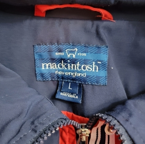 MACKINTOSH New England Vintage Zip Up Windbreaker Jacket Red Size Large - Picture 8 of 14